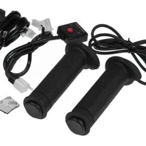 Koso Heizgriffe Set – Beheizbare 5-Stufen Lenkergriffe für 22mm / 25,4mm Lenker (130mm) in Schwarz