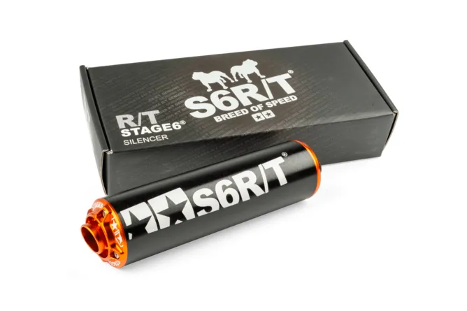 Endschalldämpfer Stage6 R/T 100cc – Schwarz / Orange