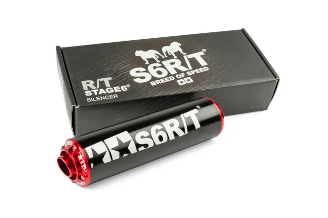 Endschalldämpfer Stage6 R/T 100cc –  Schwarz / Rot