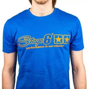 Stage6 T-Shirt – Sportliches Fan-Shirt in Blau mit orangem Logo